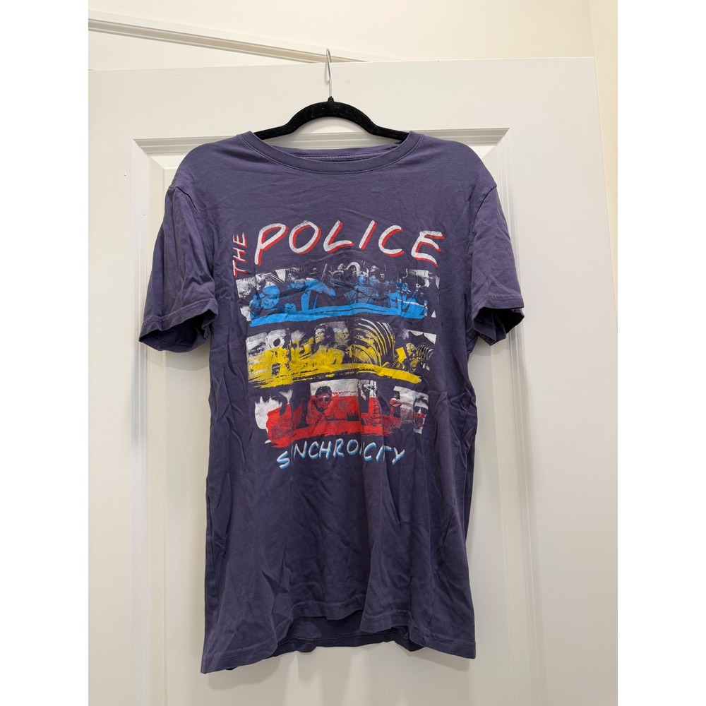 Lucky Brand The Police Synchronicity Graphic T-Shirt Mens Medium Purple Band Tee